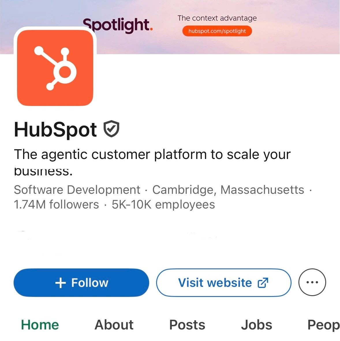 Hubspot Instagram Bio