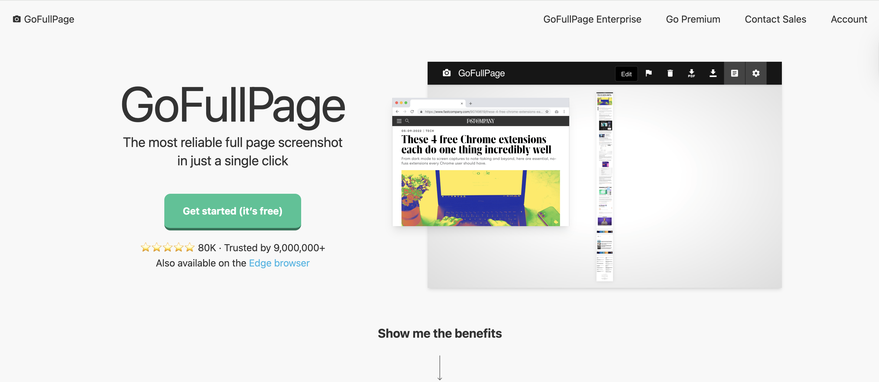 GoFullPage chrome extension screenshot