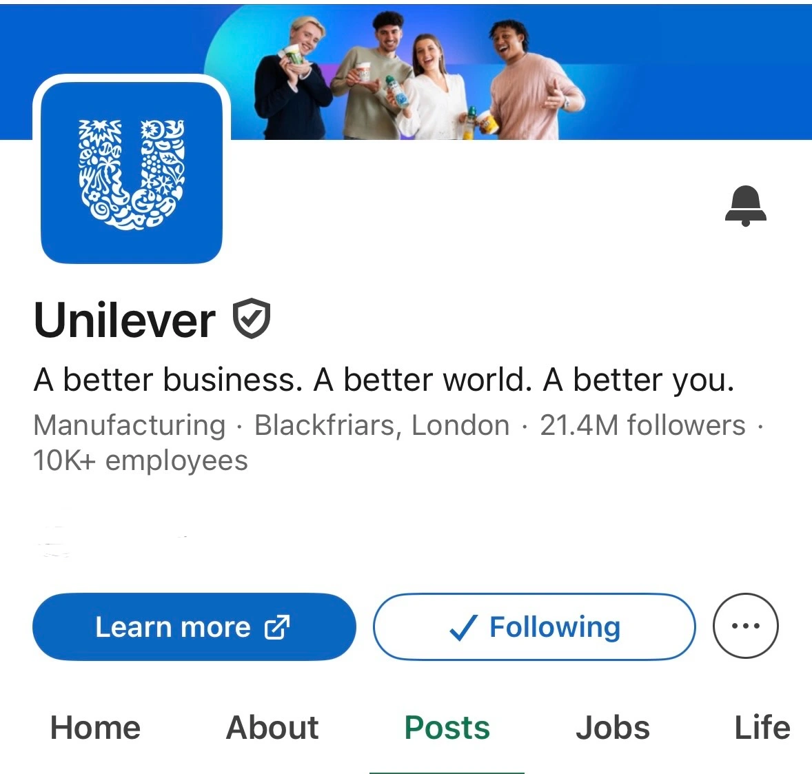 Uniliver Social bio